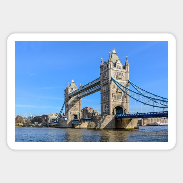 Tower Bridge against blue sky Sticker by lena-maximova